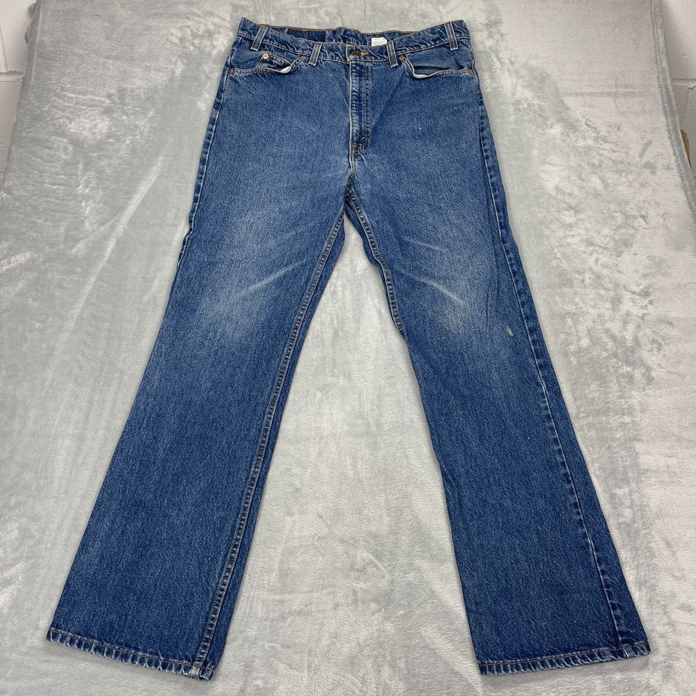 Vintage Levi's Jeans Mens 38x34 (36x34) Blue Denim 517 Orange Tab Bootcut USA